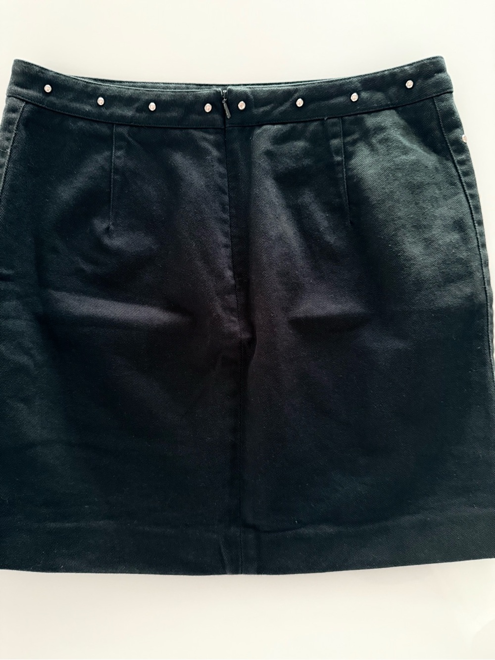 Ralph Lauren Women’s Black Studded Denim Mini Skirt - Size 2 - EUC - 100% Cotton - Picture 9 of 13